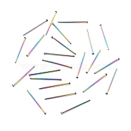 Ion Plating(IP) 304 Stainless Steel Flat Head Pins, Rainbow Color, 20x0.7mm, 21 Gauge, Head: 1.3mm(STAS-E156-02M-02)