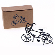 Bicycle Mini Model, Micro Landscape Dollhouse Accessories, Pretending Prop Decorations, Black, 57x82mm(PW-WG47028-01)