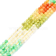Natural Mixed Gemstone Beads Strands, Faceted, Round, 3mm, Hole: 0.7mm, about 132pcs/strand, 15.16''~15.55''(38.5~39.5cm)(G-P457-A02-10)