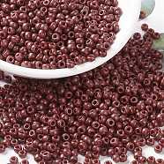 MIYUKI Round Rocailles Beads, Japanese Seed Beads, 8/0, (RR4470) Duracoat Dyed Opaque Maroon, 3mm, Hole: 1mm, about 422~455pcs/10g(X-SEED-G008-RR4470)