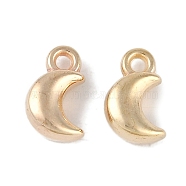 CCB Plastic Pendants, Moon Charms, Light Gold, 10x6x4mm, Hole: 1.5mm(FIND-U021-06KCG)