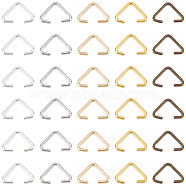 600Pcs 5 Colors Iron Triangle Rings, Buckle Clasps, Fit For Top Drilled Beads, Webbing, Strapping Bags, Mixed Color, 6x9.5x0.8mm, 120pcs/color(IFIN-SC0001-55)