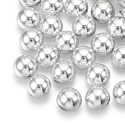 ABS Plastic Cabochons, Half Round, Platinum Color Plated, 2x1mm, about 10000pcs/bag(OACR-S034-2mm-02)