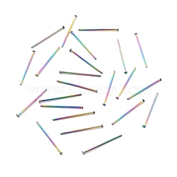 Ion Plating(IP) 304 Stainless Steel Flat Head Pins, Rainbow Color, 20x0.7mm, 21 Gauge, Head: 1.3mm(STAS-E156-02M-02)