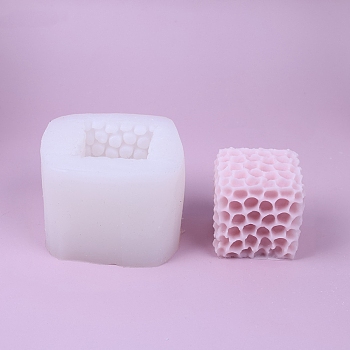 Honeycomb Shape Candle DIY Silicone Mold, Molds, For Candle Making, White, 6.3x8.3x7.3cm