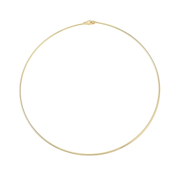 Rack Plating Brass Choker Necklaces, Lead Free & Cadmium Free, Long-Lasting Plated, Real 18K Gold Plated, Inner Diameter: 5.18 inch(13.15cm)