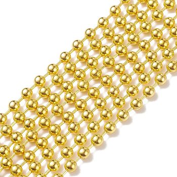 Brass Ball Chains, Long-Lasting Plated, Soldered, with Card Paper, Golden, 4.5mm