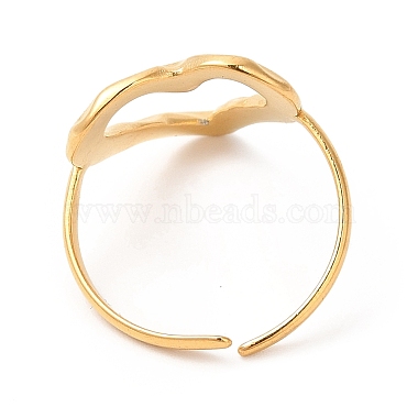 Ion Plating(IP) 201 Stainless Steel Open Cuff Ring(RJEW-E063-51G)-3