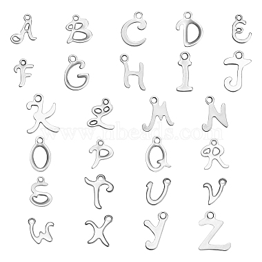Stainless Steel Color Letter A~Z 304 Stainless Steel Pendants