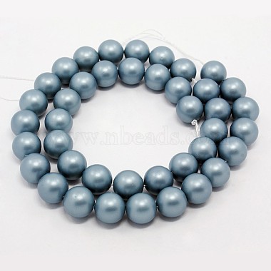 Runde Schale Perle frosted Str&auml;nge(X-BSHE-I002-6mm-323)-2