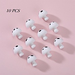 10Pcs Mushroom Silicone Focal Beads, White, 18mm, Hole: 2mm(JX901C-01)