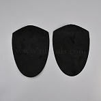 Suede Fabric Non-slip Sole Stickers, Shoe Bottom Grips, Black, 179x128x1mm(FIND-WH0367-236)