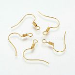 Golden Brass Earring Hooks(KK-Q363-G-NF)