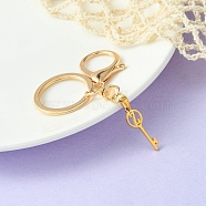 304 Stainless Steel Initial Letter Key Charm Keychains, with Alloy Clasp, Golden, Letter Z, 8.8cm(KEYC-YW00004-26)