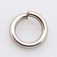 304 Stainless Steel Jump Rings, Open Jump Rings, Stainless Steel Color, 7x1.2mm, about 4.6mm inner diameter, about 180pcs/30g(X-STAS-E067-08-7mm)