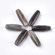 Acrylic Beads, Imitation Gemstone Style, Oval, Coffee, 40.5x13.5mm, Hole: 2.5mm, about 95pcs/500g(OACR-S029-044D)