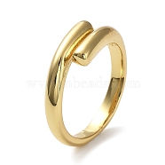 Rack Plating Brass Plain Band Cuff Rings, Lead Free & Cadmium Free, Long-Lasting Plated, Real 18K Gold Plated, US Size 9 3/4(19.5mm)(RJEW-Q777-09G)