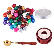 Wax Beads, Star, No Hole/Undrilled, Candle, Fire Wax Seal Wax Sealing Stamps Tools, Sealing Stamp Wax Spoon and Vintage Seal Stamp Wax Stick Melting Pot Holder, Mixed Color, 12mm(PH-DIY-G005-17)