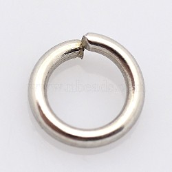 304 Stainless Steel Jump Rings, Open Jump Rings, Stainless Steel Color, 7x1.2mm, about 4.6mm inner diameter, about 180pcs/30g(X-STAS-E067-08-7mm)