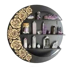 Moon Shape Floating Shelf DIY Silicone Molds Kit, Storage Molds, Resin Casting Molds, Flower, 77~257x180~257x5.5~6mm(DIY-G093-02E)