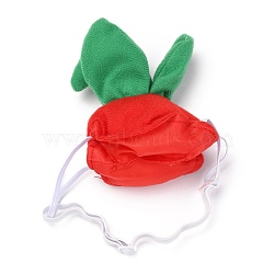 Cloth Pet Headwear Costume, with Rubber Band, for Cats Dogs Festival Birthday Theme Party Photo Prop, Strawberry, Red, 110x70x50mm, Inner Diameter: 65~120mm(AJEW-F049-08)