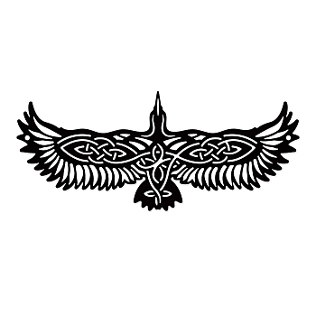 Iron Wall Art Decorations, for Front Porch, Living Room, Kitchen, Matte Style, Eagle, 123x292x1mm