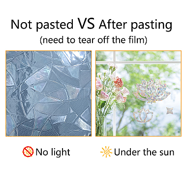 Autocollants adhésifs imperméables de film de vitrail de couleur de pvc de laser(DIY-WH0256-080)-8