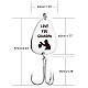 フィンガーインスパイア合金鯉釣りジグフック(STAS-FG0001-04F)-3