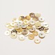 Perles coquillage akoya naturelles rondes plates(SHEL-N034-11)-1