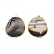 Natural Natural Striped Agate/Banded Agate Pendants(G-E526-09D)-1