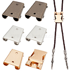 6Pcs 3 Colors Zinc Alloy Bolo Tie Slider Clasps, For Bolo Tie Making, Trapezoid, Mixed Color, 30x25x7mm, Hole: 2.5mm, 2pcs/color(FIND-PH0023-92B)