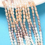 Natural Cultured Freshwater Pearl Beads Strands, Rice, Grade 3A, Mixed Color, 3.8~4.2mm, Hole: 0.5mm, about 68pcs/strand, 13.98 inch(35.5cm)(PEAR-C004-14A)