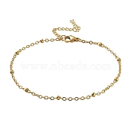 304 Stianless Steel Satellite Chain Bracelet Making, with Lobster Claw Clasps and Extension Chains, Golden, 8-1/4 inch(21cm)(STAS-CJ0001-132G)