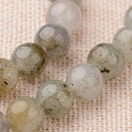 Natural Labradorite Round Beads Strands, 7mm, Hole: 1mm, about 62pcs/strand, 15.4 inch(G-I168-04-6mm)