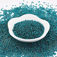 TOHO Japanese Seed Beads, Round, 11/0 , (27BD) Silver Lined Teal, 2x1.5mm, Hole: 0.5mm, about 42000pcs/pound(SEED-F002-2mm-27BD)