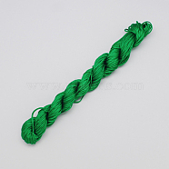 Nylon Thread, Nylon Jewelry Cord for Custom Woven Bracelets Making, Green, 2mm, about 13.12 yards(12m)/bundle, 10bundles/bag, about 131.23 yards(120m)/bag(NWIR-R002-2mm-4)