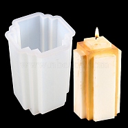 Cuboid Scented Candle Silicone Molds, White, 113x68x68mm(DIY-K047-08)