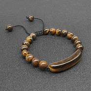 Natural Tiger Eye Bead Braided Bead Bracelets for Women Men, No Size(LS5537-6)