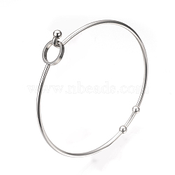 304 Stainless Steel Bangle Making, Stainless Steel Color, 2-3/8 inch(60mm)(STAS-S073-14)