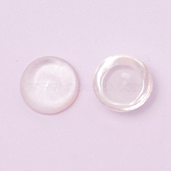 Czech Glass Cabochons, Half Round/Dome, Lavender Blush, 10x5.5mm(GLAA-CJC0003-03T)