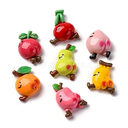 Opaque Resin Decoden Cabochons, Imitaiton Food, Mixed Color, Fruit, 23x15~17x7~8mm(RESI-S07-03)