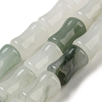 Natural Jade Beads Strands, Bamboo Stick, 12x8mm, Hole: 0.8mm, about 33pcs/strand, 15.75''(40cm)