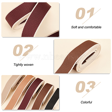 Elite 15M 5 Colors Polyester Flat Ribbons(OCOR-PH0002-45)-4