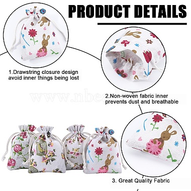 4 Styles Flower Print Burlap Packing Pouches(ABAG-BBC0001-03B)-6