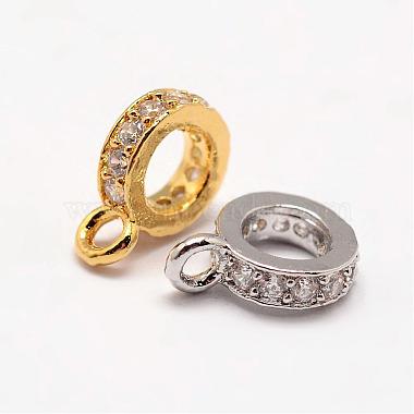 Mixed Color Ring Brass+Cubic Zirconia Charms