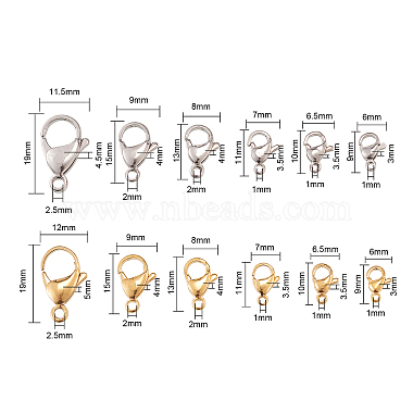 304 Stainless Steel Lobster Claw Clasps(STAS-CJ0006-06)-2