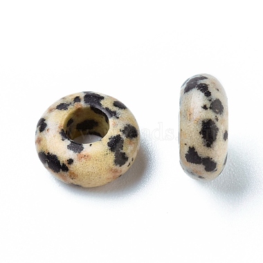 Natural Dalmatian Jasper European Beads(G-G740-12x6mm-28)-2