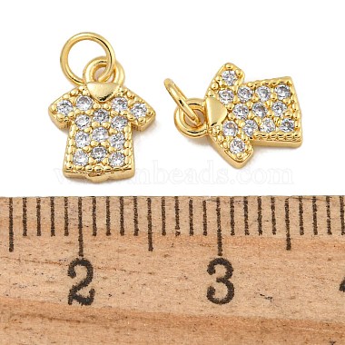 Rack-Beschichtung Messing Micro Pave klar Cubic Zirkonia Charms(KK-U030-20G)-3