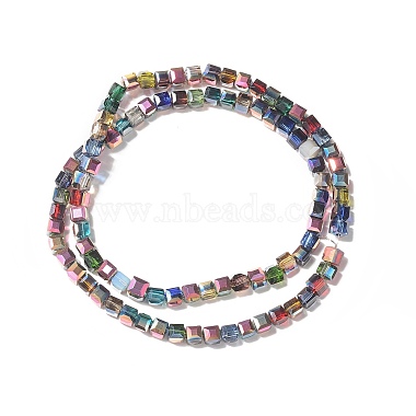 Transparent Electroplated Glass Beads Strands(X-GLAA-G097-03)-2