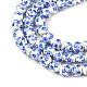 Handmade Flower Printed Porcelain Ceramic Beads Strands(PORC-M006-8mm-10)-3